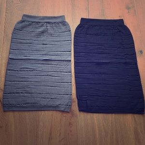 2fitted ruffle skirts